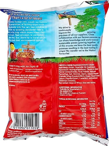 Tayto Cheese & Onion 37g (1.3oz) 5 Pack