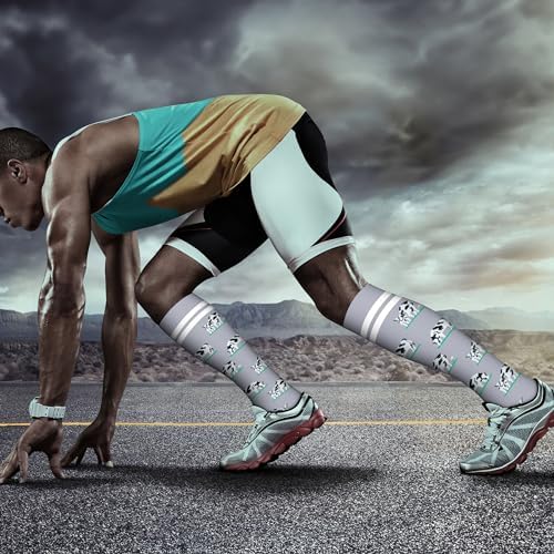 QUXIANG Copper Compression Socks for Women & Men Circulation (8 Pairs) - Best for Running Athletic Cycling - 15-20 mmHg