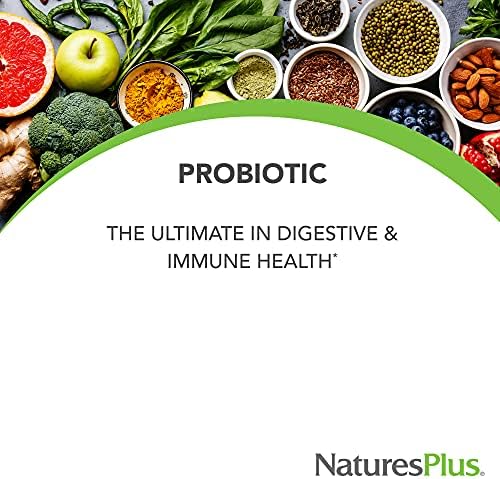 NaturesPlus GI Natural Probiotic Mega - 30 Capsules - Digestive & Immune Health - Gluten Free - 30 Servings
