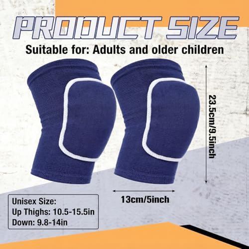 Shihanee 3 Pack Volleyball Knee Pads for Dancers Women Men Youth, Breathable Knee Compression Sleeves Brace for Volleyball Football Dance Cycling Running Sports(Black, Blue, Gray)