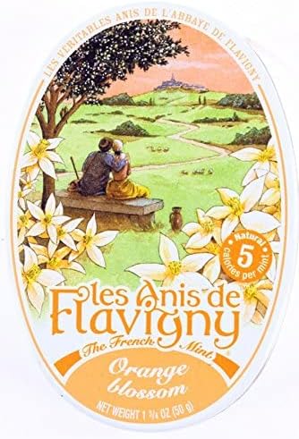 4 Pack Les Anis de Flavigny Hard Candy 1.75-ounce (50g) Tins (Orange Blossom)