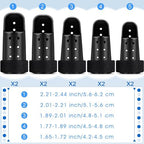 BBTO 10 Pcs Mallet Finger Splint, 5 Sizes Finger Support Brace Stabilizer Straightener Plastic Fingertip Protectors Arthritis Knuckle Immobilization for Thumb Pinky Middle Index Ring(Black)