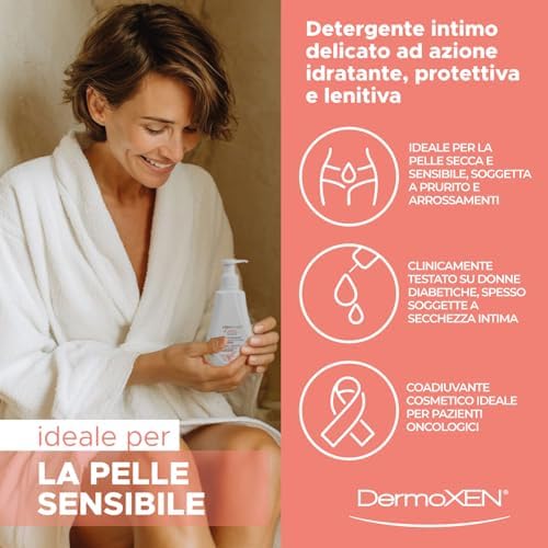 DERMOXEN UltraCalming Natural Intimate Wash for Women | with Hyaluronic Acid for Vaginal Dryness Relief | Feminine Wash | Intimate Cleanser for Sensitive Skin | pH Balanced Vulva Care