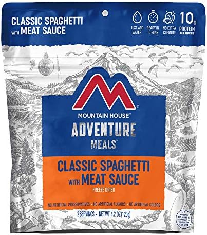 Mountain House Classic Spaghetti and Lasagna with Meat Sauce | Freeze Dried Backpacking & Camping Food |2 Servings