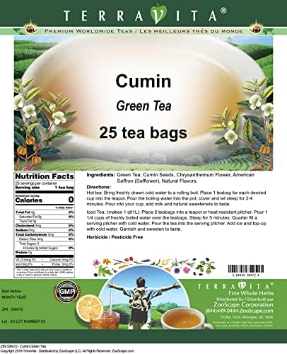 Cumin Green Tea (25 tea bags, ZIN: 536472)