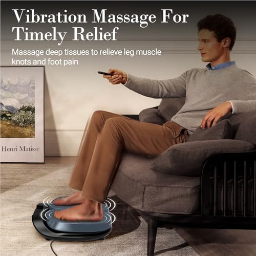 CuPiLo Foot Massager for Neuropathy FSA Eligible HSA, Adjustable Vibration Foot Massager with Heat & Remote Control, Electric Feet Massager for Legs Circulation, Plantar Fasciitis Pain, Stress Relief