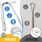Stainless Tongue Scraper Set for Adults： Easy To Use For Oral Care and Hygiene – Pack Of 2 Stainless Steel Tongue Cleaners, 2 Travel Cases, 4 Floss Picks – Cleaning for Tongue Care & Fresh Breath