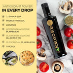 Morocco Gold Early Harvest Extra Virgin Olive Oil – Cold Pressed – Polyphenol Rich 652mg/kg EVOO Fresh Harvest Pure and Natural. 500ml/17 Fl Oz
