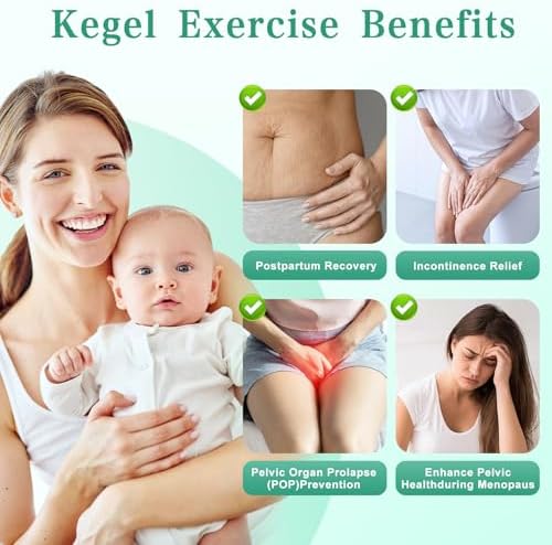 Pelvic Floor Exercise Devices, Rechargeable Kegel Exerciser Pelvic Floor Muscle Trainer Woman for Incontinence Stimulator, Bladder Control & Postpartum Recovery, Strengthens Deep Muscles