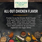 Frontier Co-op Vegetarian Broth Powder, 1lb - Vegan, No-Chicken, Veggie Alternative to Bouillon Powder - Bulk Bag, Shaker Refill, Restaurant Supply