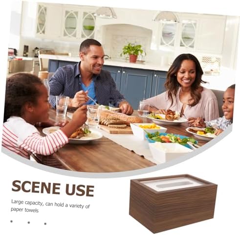 Walnut Wood Tissue Box Cover Rectangular Napkin Holder for Home 197x127x94MM Simple Design for Living Room Baby Wipe Storage Desktop Tissue Dispenser