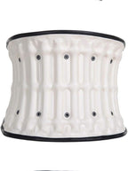 Inflatable Lumbar Brace Belt,Back Support Pain Relief and Injury Prevention,Backache, Slipped Disc,Spinal Stenosis (Color : White)