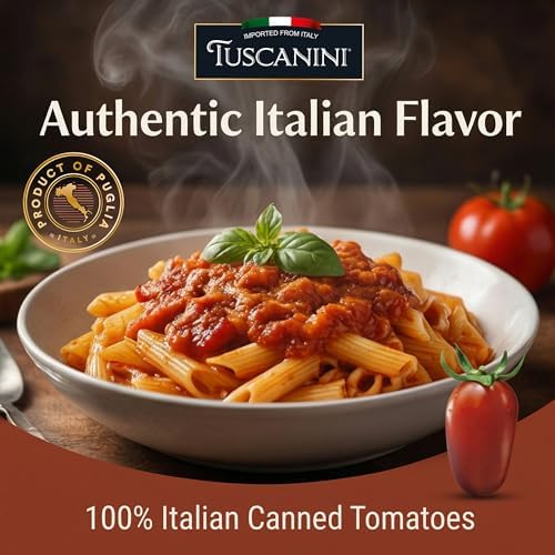 Tuscanini Italian Whole Peeled Tomatoes, 14.1 oz (4 Pack) | 100% Italian Canned Tomatoes | Delicious Taste | Perfect Pizza & Sauces | BPA Free Can | Kosher