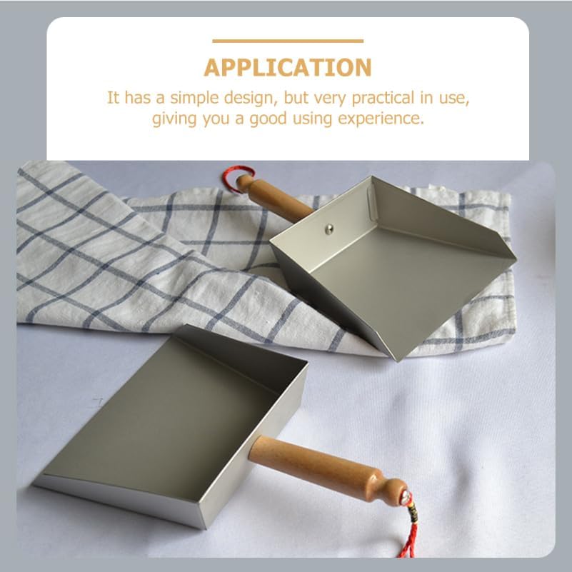 Mobestech Stainless Steel Small Dustpan with Short Handle for Household and Children Mini Metal Dust Pan for Tabletop Cleaning and Narrow Spaces 8.27 X 5.51 X 1.57 Inches