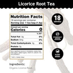 Buddha Teas - Organic Licorice Root Tea - Herbal Tea - For Health & Wellbeing - Immune Health & Digestion Support - Clean Ingredients - Caffeine Free - OU Kosher - 18 Tea Bags (Pack of 1)
