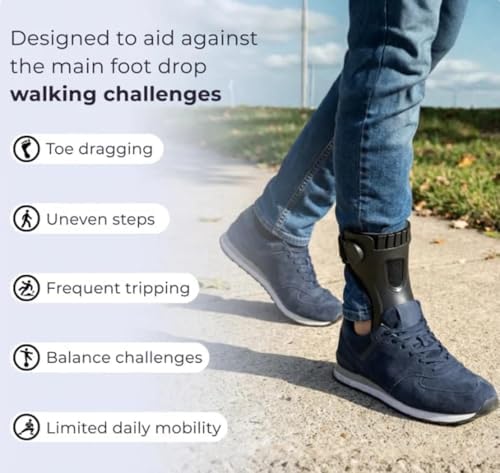 Cedro Foot Drop Afo Brace,Footsdrops Braces for Walking,Breathable Ankle Foots Orthosis Support Braces (Left(Airbag),Medium)