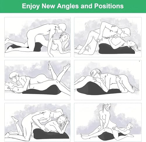 Ergonomic Memory Foam Wedge Pillow for Couples – 27° Angled Intimacy Support, Multi-Position Pillow for Adults, Sleeping, Reading, Back & Waist Support, Removable Breathable Cover (Light Grey)