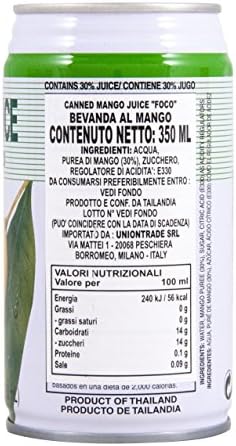 Foco Mango Juice 11 Oz Can (Pack Of 24)