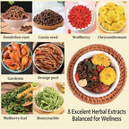 Dandelion Wolfberry Tea, 8 Natural Herbal Ingredients Blend, Dandelion Teabag Organic, Natural Chinese Wolfberry Tea Bags, Chrysanthemunn Cassia Seed (2 Bags 24 Pcs)