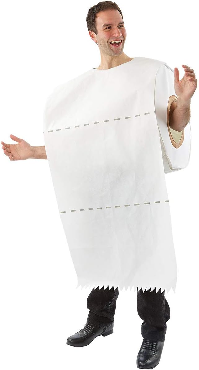 Orion Costumes Giant Toilet Paper Roll Adult Halloween Costume | Hilarious Costume For Men & Women | Large Roll Of Toilet Tissue Costume | One Size Will Fit Most Adults