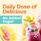Dr. Smoothie 100% Crushed Tropical Sunshine – No Added Sugar, Made with Real Fruits/Fruit Juice – Vegan, No Artificial Colors or Flavors – Guava, Pineapple, Passion Fruit & Bananas – 46 oz Bottle
