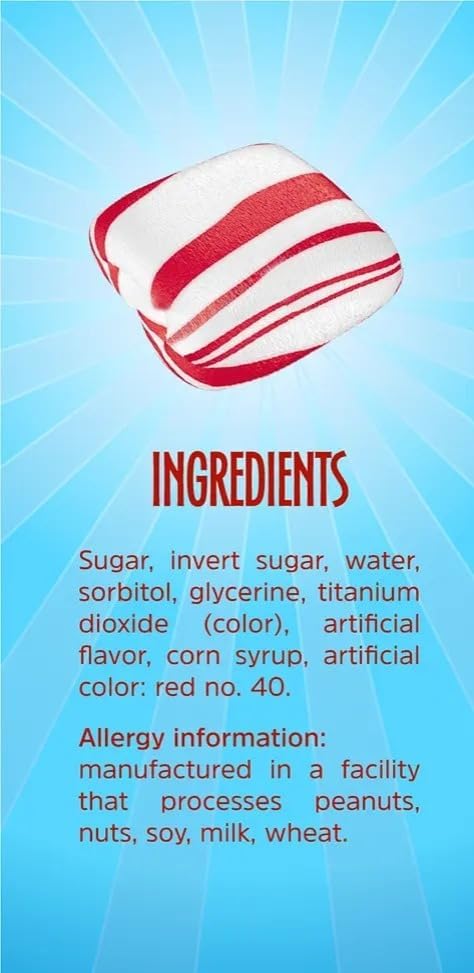 Soft Peppermint Candy Mints, 5 Pound mints bulk individually wrapped, Refreshing Candy for Fresh Breath, Perfect soft peppermint puffs for Offices, Parties, and Everyday Enjoyment