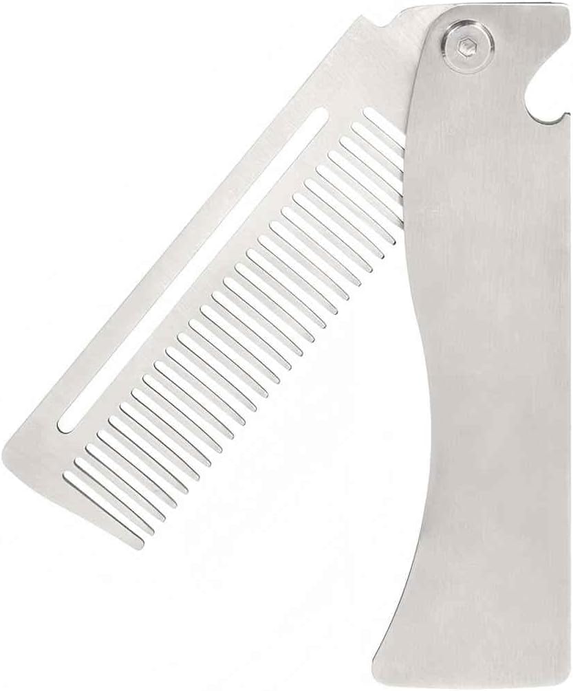 Hair Combs for Women and Men Folding Beard Comb Stainless Steel is Durable