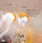 6pcsFood Storage Bags, Grain Moisture-proof Sealed Bag,Stand Up Food Bags Large Reusable Sealed Bag with Handle and Cap BPA Free (2X1.5L+2X2.5L+2X5L)