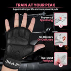 Workout Gloves for Men & Women, Smartwatch Compatible Ventilated Gym Gloves with Wrist Wrap Support, Breathable Weight Lifting Gloves for Fitness, Training & Cycling with Excellent Grip