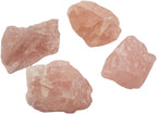 3-5Pcs Rose Quartz Natural Raw Crystals 1''-2'' Rough Stones Rocks for Tumbling Polishing Cabbing Gemstones Crystals and Healing Stones for Wicca Reiki,Fountian Rocks for Decorations (Rose Quartz)