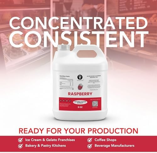 Dolce Flav Natural Raspberry Flavoring Concentrate | Water Soluble | 8 Fl Oz