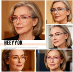 HEEYYOK 1.25 Reading Glasses Women For Small Face Readers for womens Colorful Ladies Cheaters Glasses Lightweight Comfortable Frame spring hinge 5 Pack