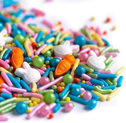 Sweets Indeed Sprinkles, Edible Sprinkle Mix, Perfect for Cake Decorations, Baking, Ice Cream, Cookies, Cupcake Topper, 4 ounces (Funny Bunny)