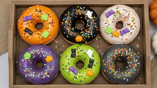 NCS Halloween Shapes Edible Sprinkles – Orange, Black, White & Purple Cupcake, Cake & Cookie Decorations, 8 oz