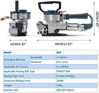 HIGHTOP B19 Pneumatic Strapping Tool Packaging Strapping Machine No Sub-Banding Handheld Strapping Machine for PP &PET Belt Width 1/2" 3/4"