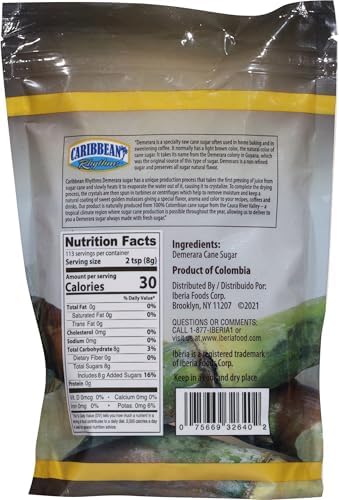 Caribbean Rhythms Pure Cane Demerara Sugar,1.5 lb.,(Pack of 2)