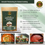 Spice Magic Arrowroot Powder 8 oz (226 g) | Premium Gluten-Free Thickener | Ideal for Sauces, Gravies, Baking & Soups | Cornstarch Substitute