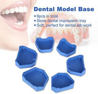 Dental Model Base Set Anself Dental Lab Former Base Kit Dental Impression Trays (6pcs Dental Model Base Set)