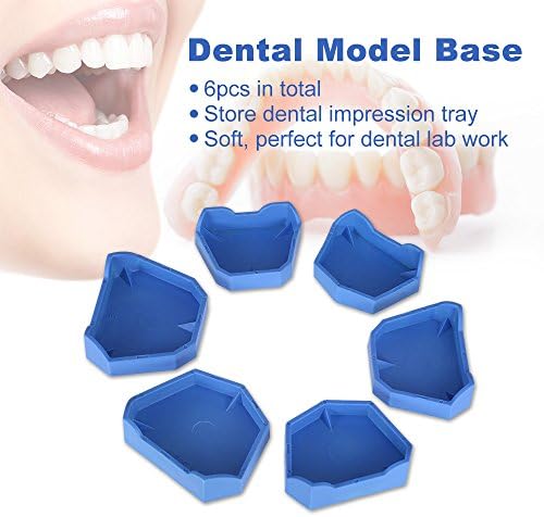 Dental Model Base Set Anself Dental Lab Former Base Kit Dental Impression Trays (6pcs Dental Model Base Set)