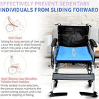 Wheelchair Seat Cushion, Fall Prevention Seat Pad for Elderly in Chair or Wheelchair,Non-Slip Cushions in car seat 17"x17"(Blue, Without Handle)