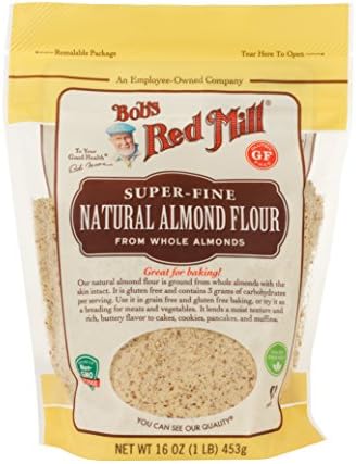 Bob's Red Mill Natural Almond Flour, 16oz (Pack of 4) - Non GMO, Vegan, Paleo Friendly, Keto Friendly, Kosher