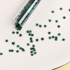Edible Gold Glitter Star Sprinkles – 1g Shimmering Sugar Stars for Cake & Cupcake Decorating, Cookies, Cocktails & Holiday Desserts,Edible Cake Toppers for Baking & Party Treats (Glitter Green Star)