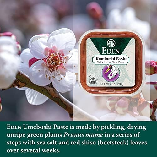 Eden Umeboshi Paste, Pickled Ume Plum Puree, Artisan Made in Japan, No MSG, No Chemical Additives, 7oz
