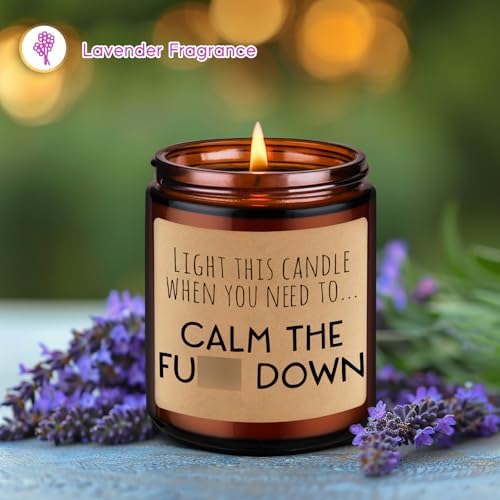 Miracu Calming Candle, Stress Relief Gifts for Women, Relaxing Gifts for Men, People - Anxiety Relief Items - Mothers Day, Calm Down, Birthday Funny Aromatherapy Candles for Women Friend Coworker Mom