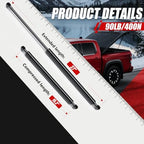 Vepagoo 27 inch 90Lb/400N Per Gas Struts Shock Lift Support for Truck Bed Cover Undercover Topper Pickup Tonneau Cover and Other Heavy Duty Application,ST270P90,C1615134,2pcs (1 Pair)