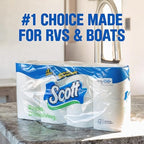 Scott Rapid-Dissolving Toilet Paper, 12 Double Rolls, Septic-Safe, Toilet Paper