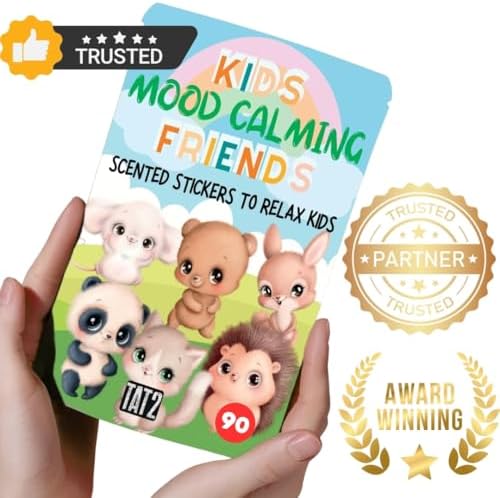 Mood Calming Stickers for Kids/Adults (90 Pack) – All Natural Patches, Chemical and Drug Free, Mood Support for Relaxation