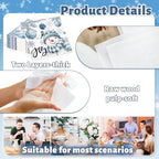 JarThenaAMCS 100Pcs Christmas Paper Napkin Blue Snowman Xmas Ball Luncheon Napkins Dinner Hand Napkins for Winter Home Party Supplies Table Decor