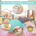 Magnetic Hand Massage Ball - Spiky Acupuncture Balls for Adults and Kids - Gold 1 Pair for Pain, Pressure, and Stress Relief - Exercise Squeeze Balls