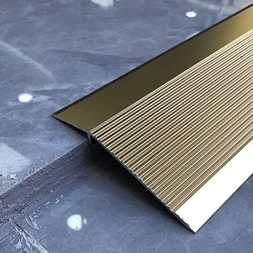 Doorway Uneven Floor Transition Strip, Floor Transition Strip 10cm Wide,Door Threshold Reducer for Uneven Floors,Aluminum Edge for Hardwood/Laminate/Vinyl Floors